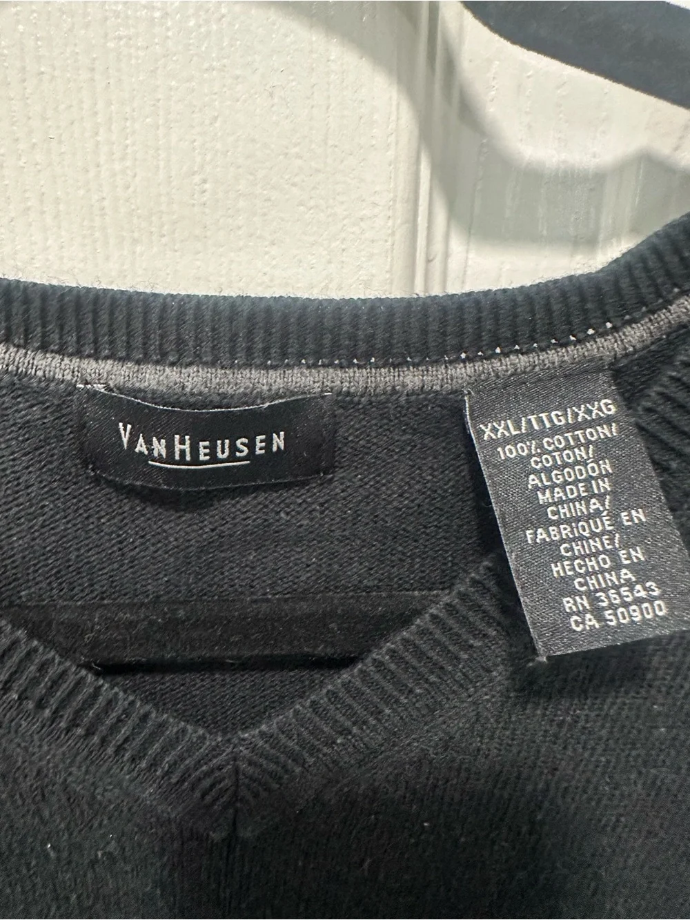Van Heusen Black V-Neck Sweater Vest